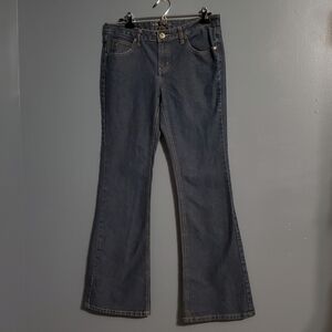 Arizona Flare Jeans Womens Size 9 Long Dark Wash Mid Rise